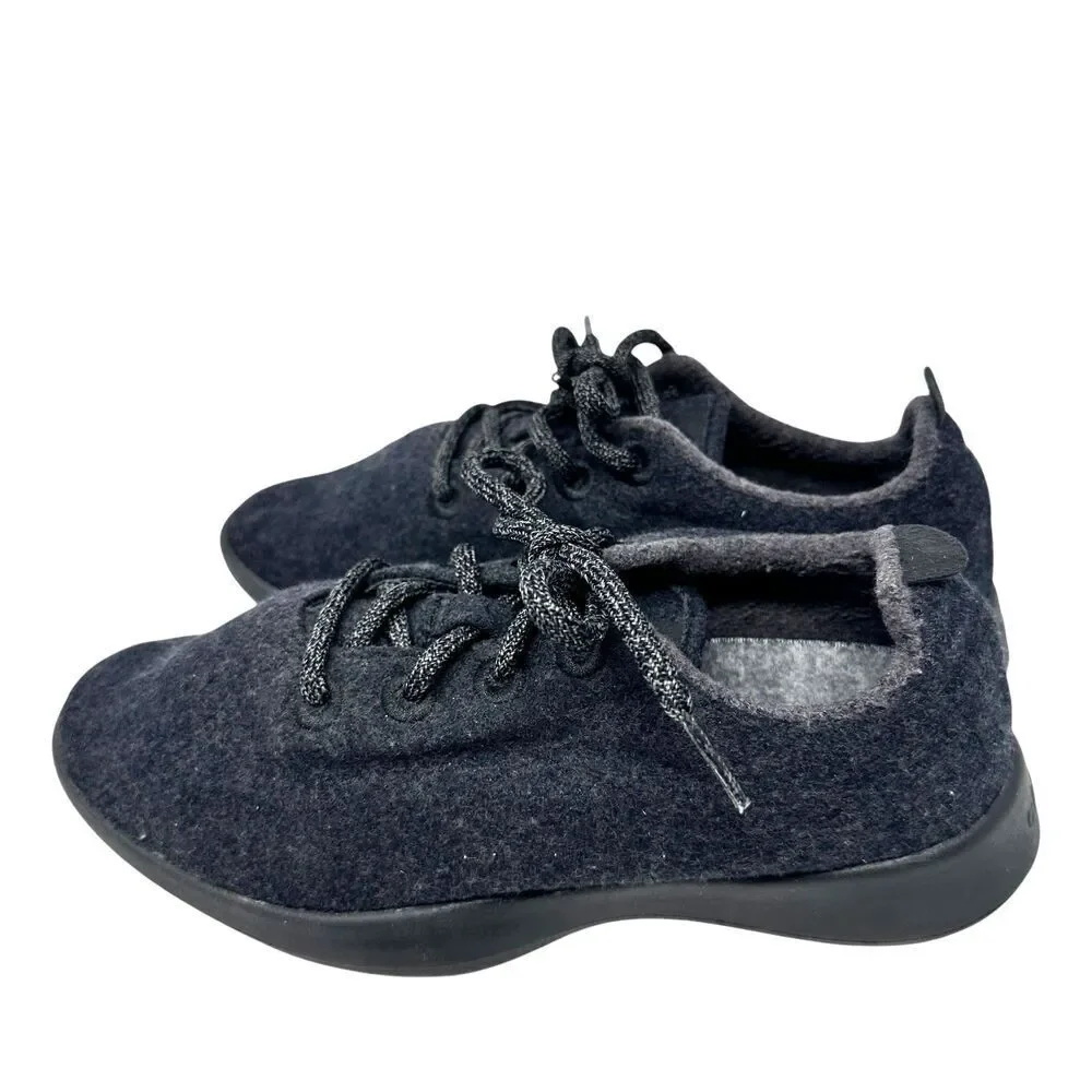 Allbirds Women's Dark Grey Merino Wool Lace‎ Up Sneakers Size 8